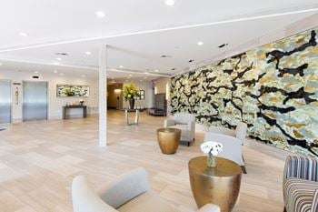 Hotel inspired lobby and elevators